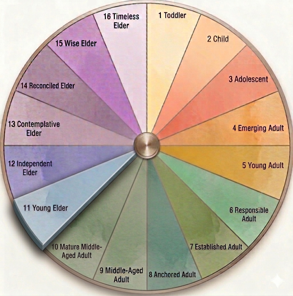 Young Elder life stage illustration